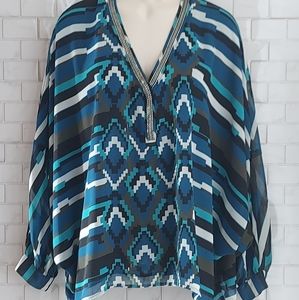Lane Bryant Relaxed 3/4 sleeve vneck Poncho Top sz 18/20